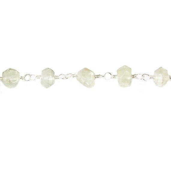 4mm Lemon Quartz Silver Chain by the foot - The Bead Traders