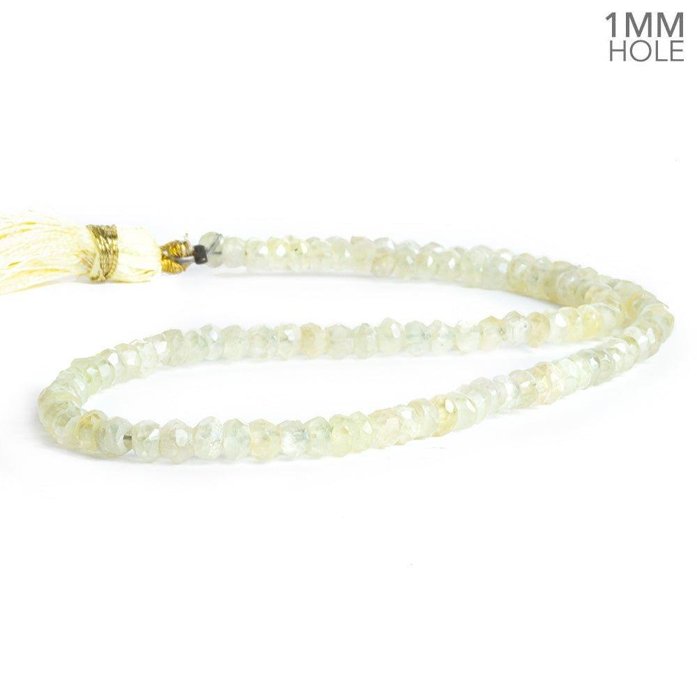 4mm Mystic Prehnite Faceted Rondelle Beads 12 inch 115 pieces - The Bead Traders