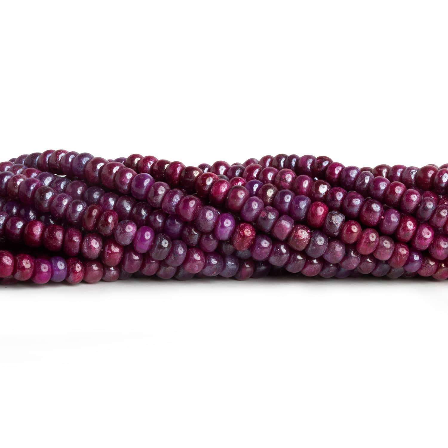 4mm Mystic Ruby Plain Rondelles 15 inch 130 beads - The Bead Traders