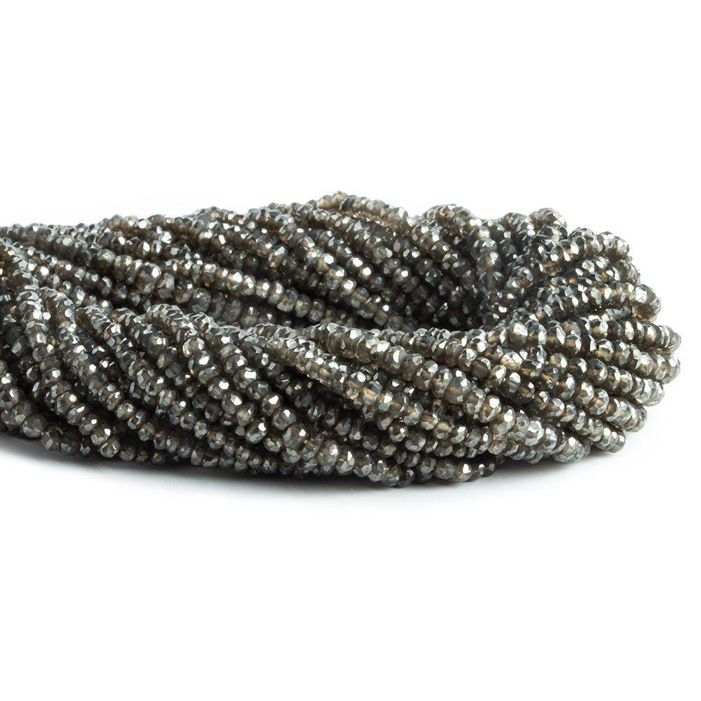 4mm Mystic Smoky Quartz Faceted Rondelle Beads 13 inch 125 pieces - The Bead Traders