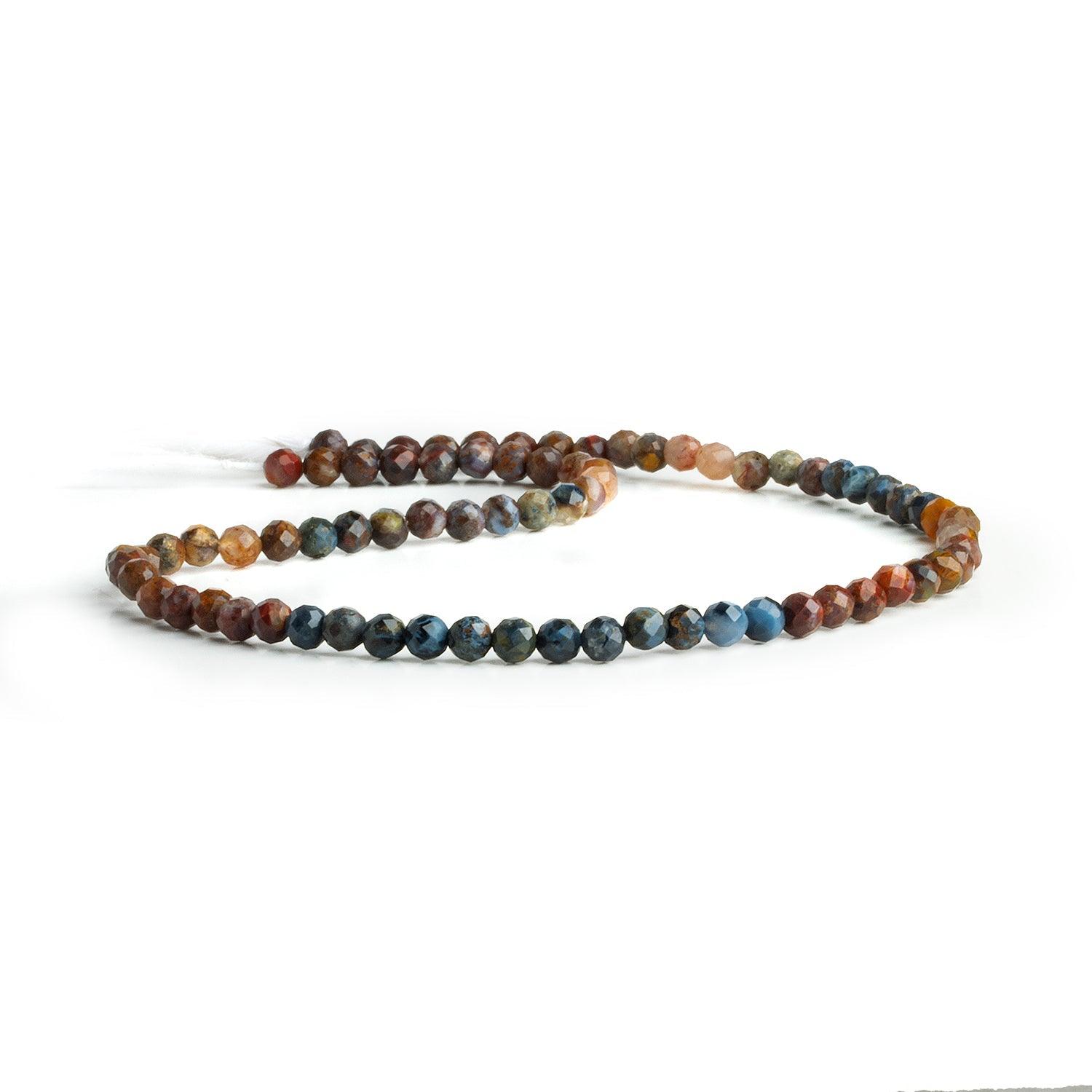 4mm Pietersite Microfaceted Round Beads 12 inch 85 pieces - The Bead Traders