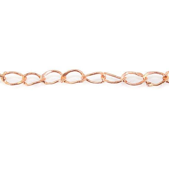 4mm Rose Gold plated Twist Oval Link Chain by the Foot - The Bead Traders