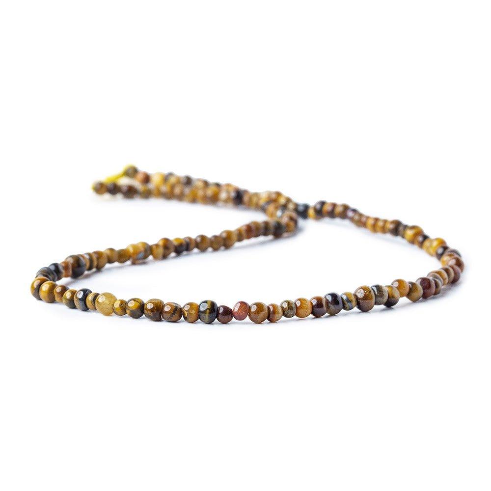 4mm Tiger Eye Plain Round Beads, 15 inch - The Bead Traders