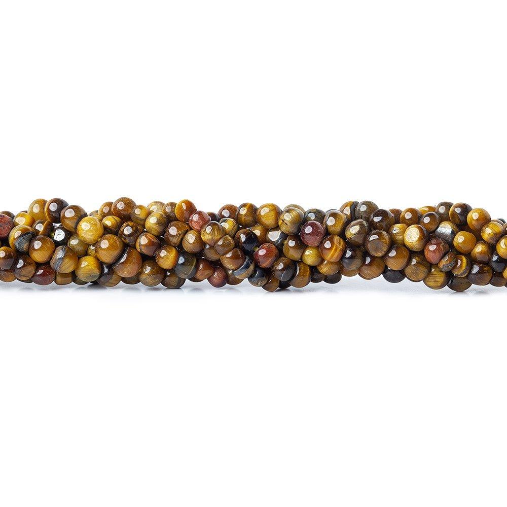 4mm Tiger Eye Plain Round Beads, 15 inch - The Bead Traders