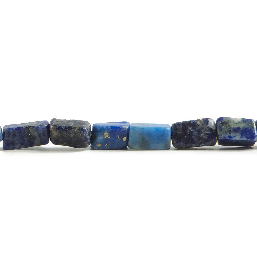 4x3mm-6x4mm Lapis Lazuli plain rectangle beads 14 inch 57 pieces - The Bead Traders