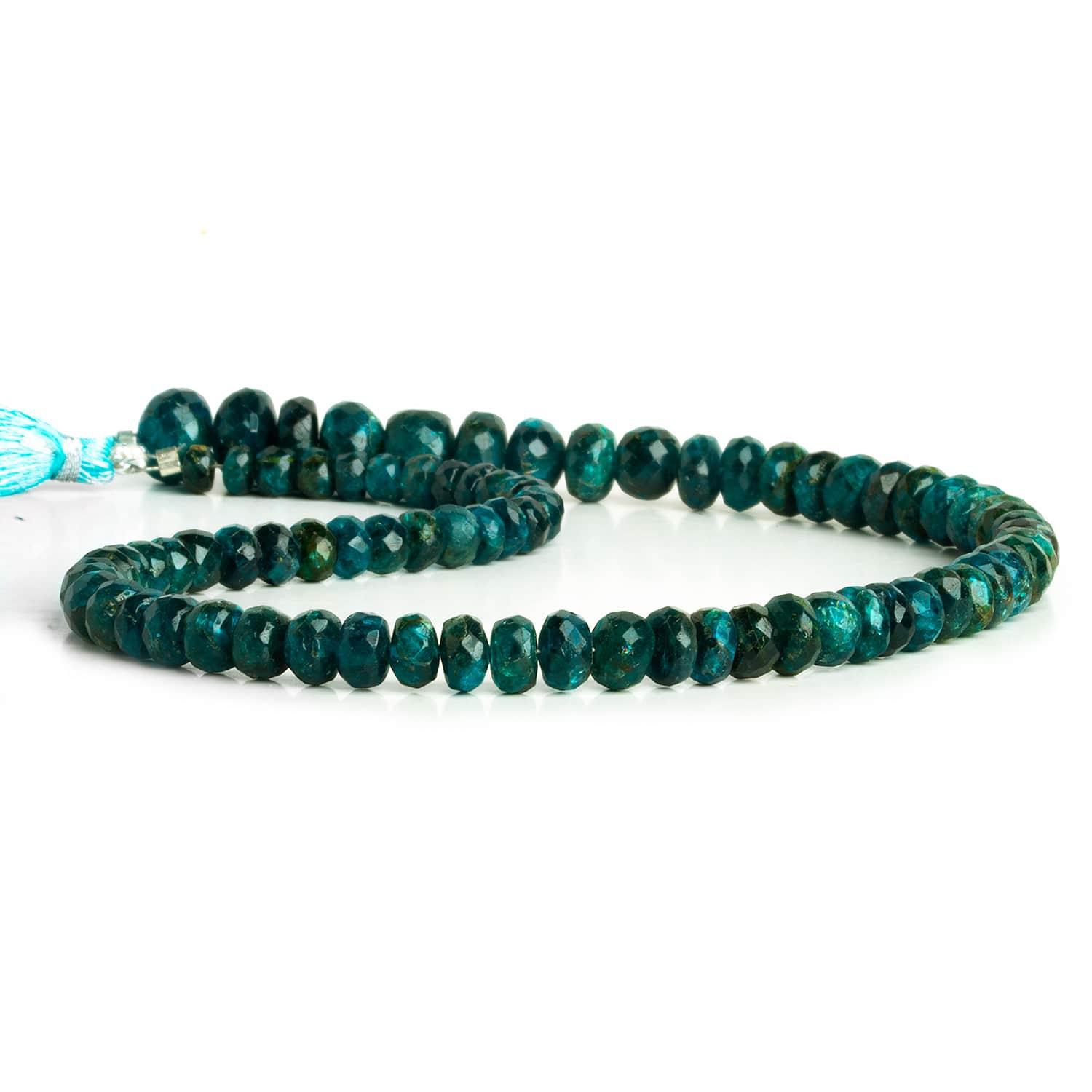 5-10mm Greenish Blue Apatite Rondelles 14 inch 75 beads - The Bead Traders