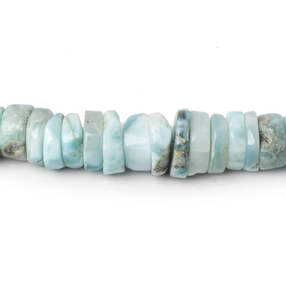 5-11mm Larimar Heishi beads 16 inch 124 pieces - The Bead Traders