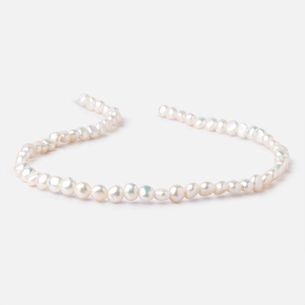 5-6mm Cream Baroque Large Hole Pearls 15 inch 64 pieces - The Bead Traders