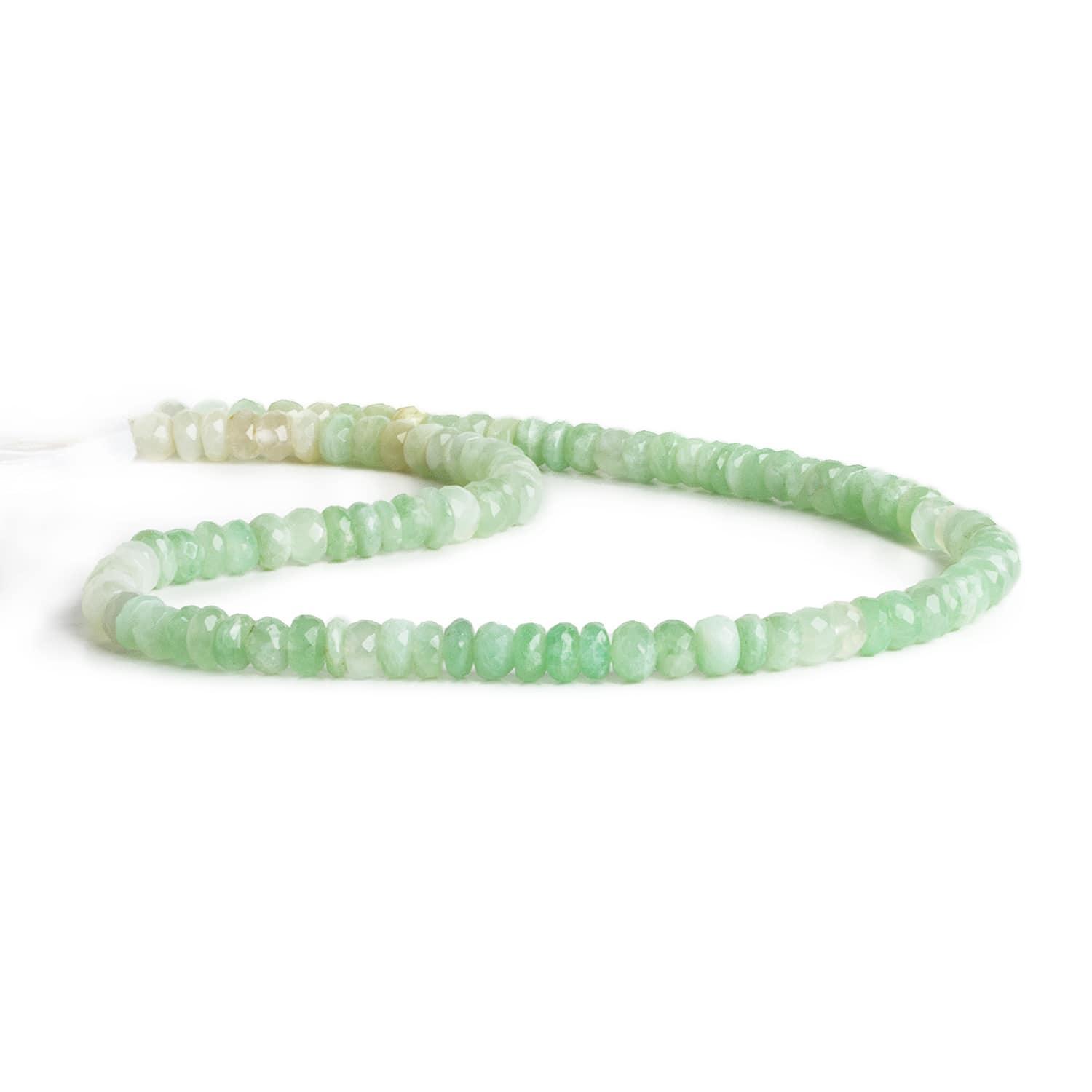 5-6mm Green Moonstone Faceted Rondelles 15 inch 110 beads - The Bead Traders