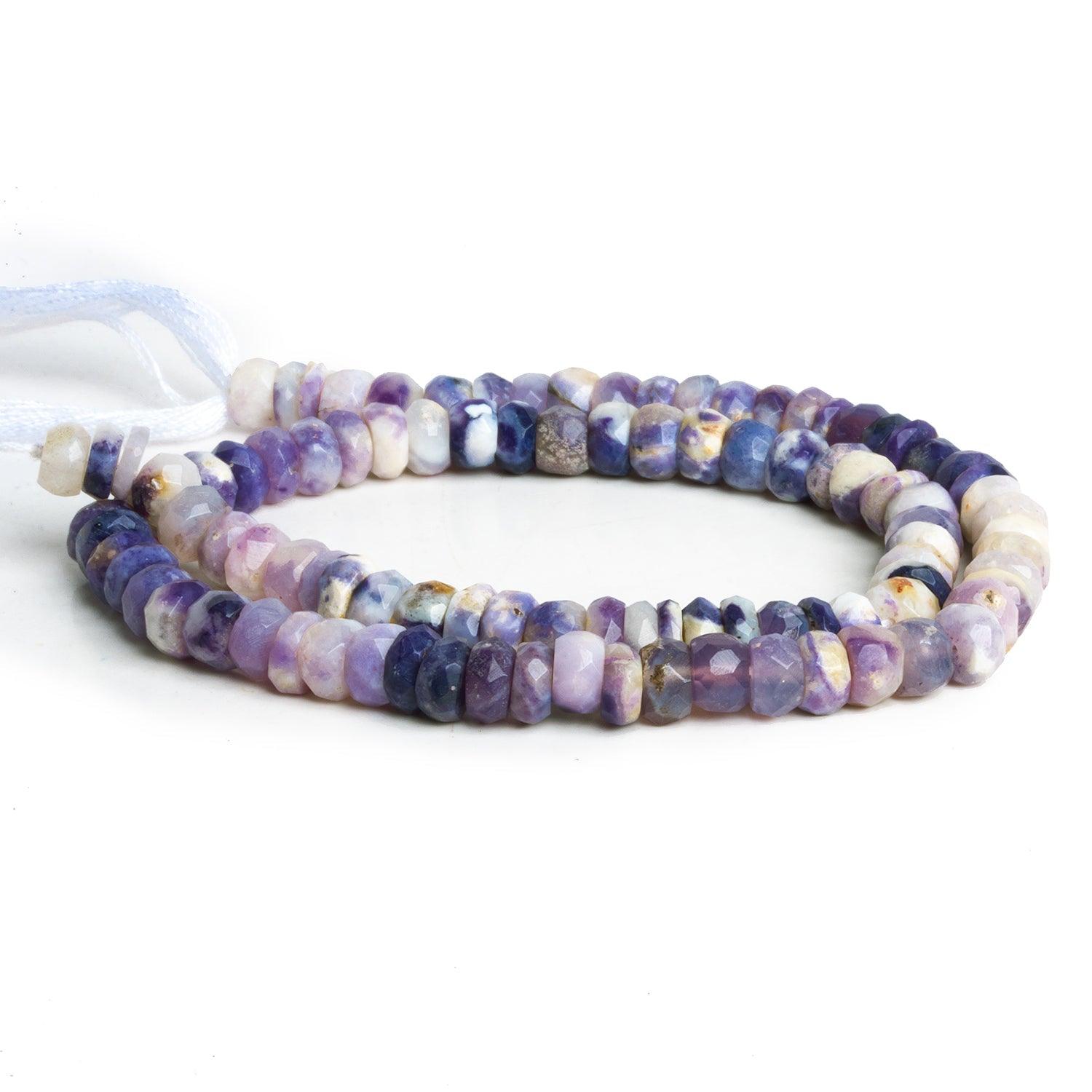 5-6mm Morado Purple Opal Faceted Rondelles 12 inch 90 beads - The Bead Traders