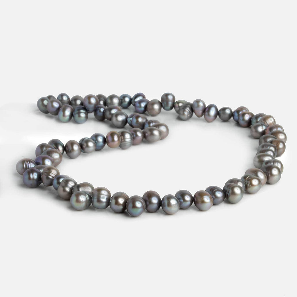 5-6mm Silver Baroque Freshwater Pearls, 15 inch - The Bead Traders