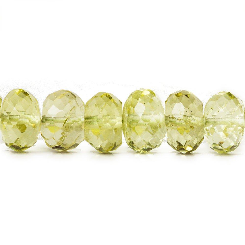 5-7mm graduated Lemon Quartz faceted rondelle beads 16 inch 98 pieces - The Bead Traders