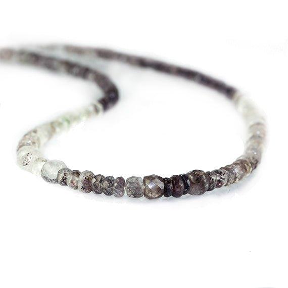 5-7mm Mossy Amethyst with Lepidocrocite Faceted Rondelle Bead 16 in 120 pcs - The Bead Traders