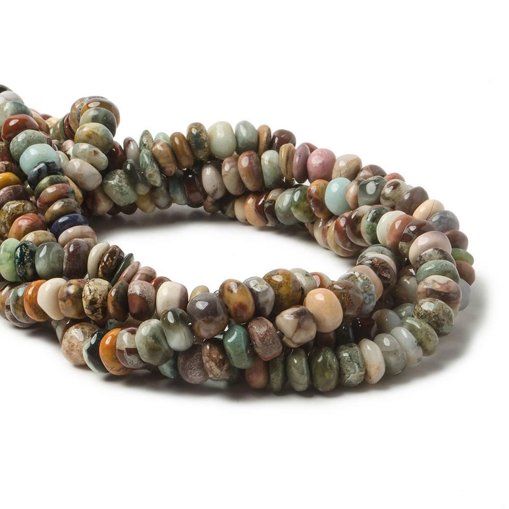 5-7mm Multi Gemstone Plain Rondelle Beads 109 pieces - The Bead Traders