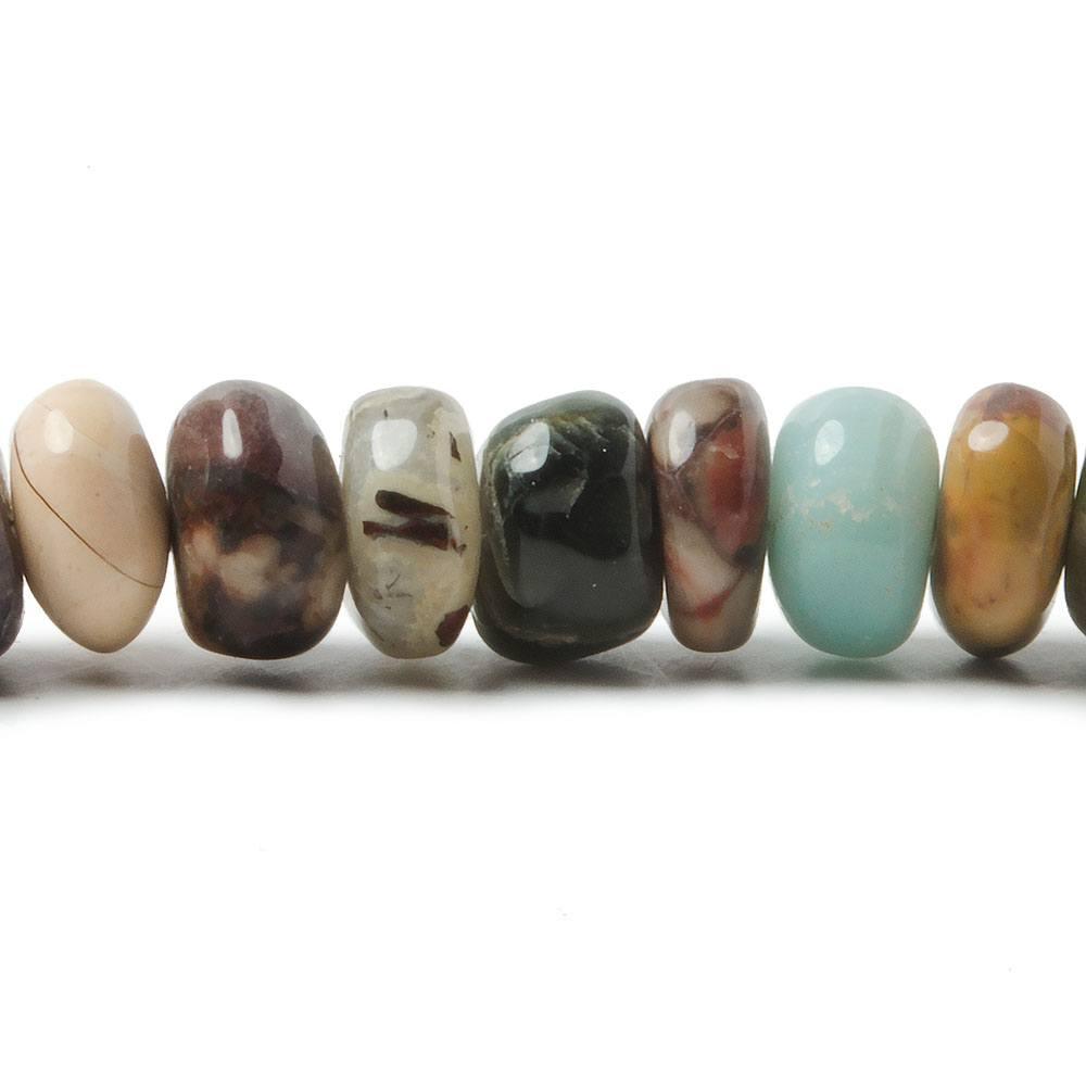 5-7mm Multi Gemstone Plain Rondelle Beads 109 pieces - The Bead Traders