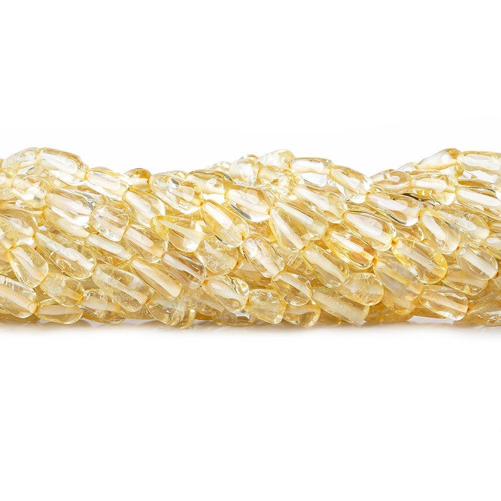 5-8mm Citrine Plain Teardrop Beads 13 inches 46 pieces - The Bead Traders