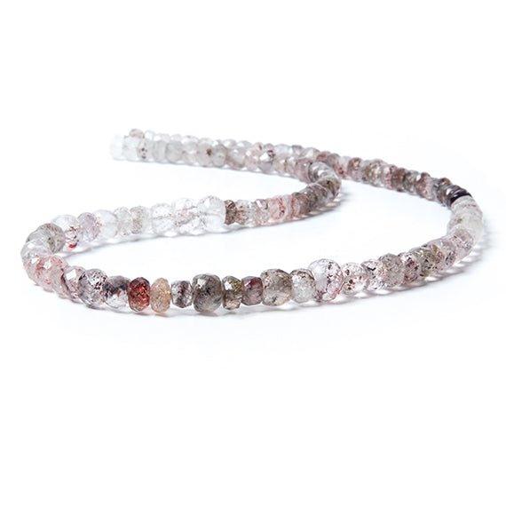 5-8mm Mossy Amethyst with Lepidocrocite Faceted Rondelle Beads 16 in 101 pcs - The Bead Traders