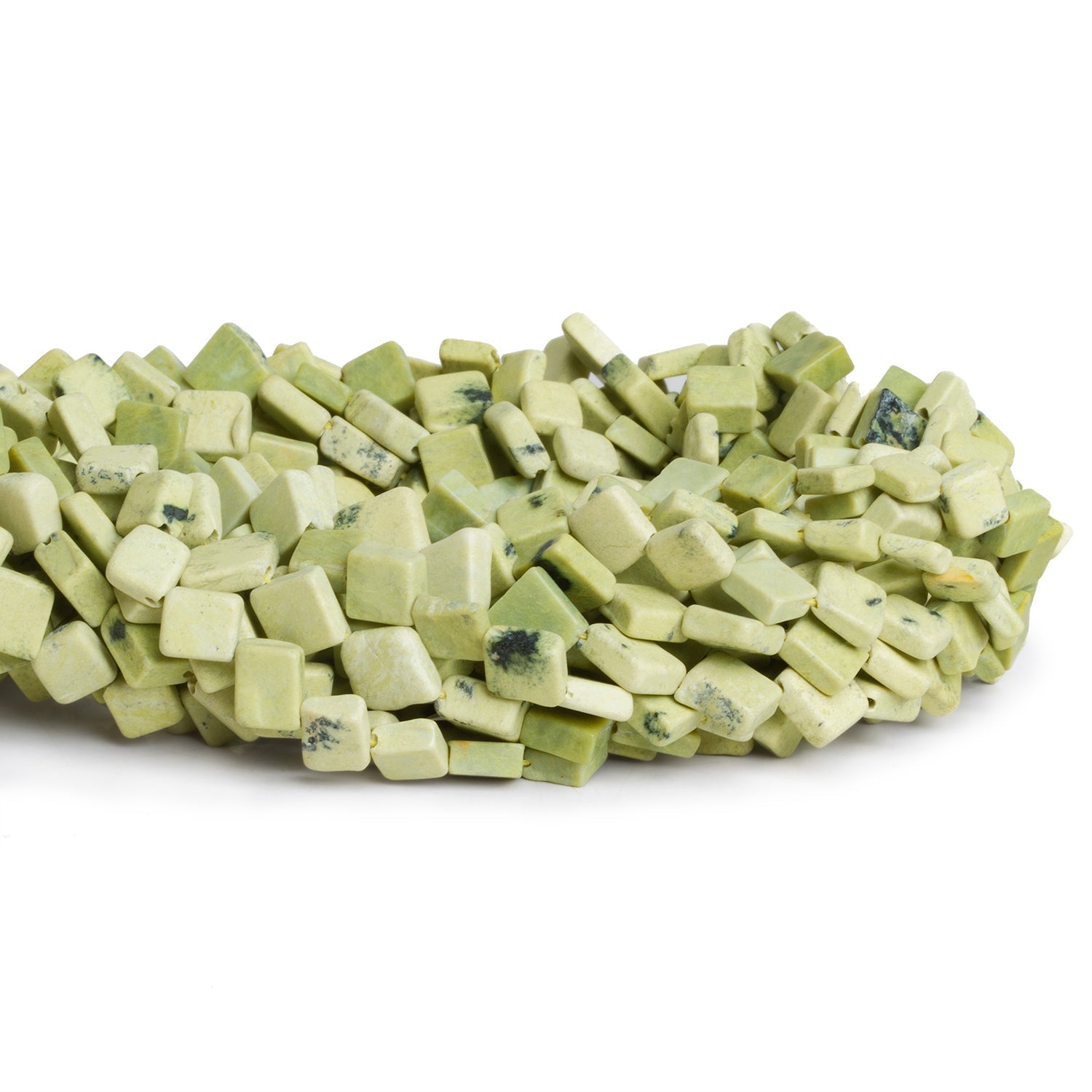 5-8mm Serpentine Corner-Drilled Squares 13 inch 35 beads - The Bead Traders