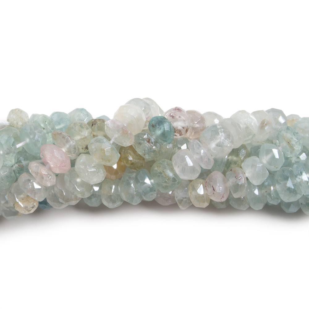5.5-6mm Mystic Multi-Beryl faceted rondelle beads 14 inch 112 pieces - The Bead Traders