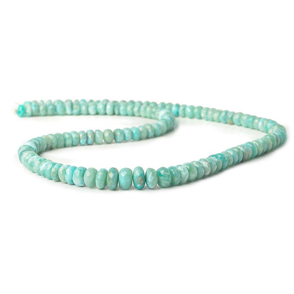 5.5-8mm Larimar faceted rondelles 18 inch 125 beads A grade - The Bead Traders
