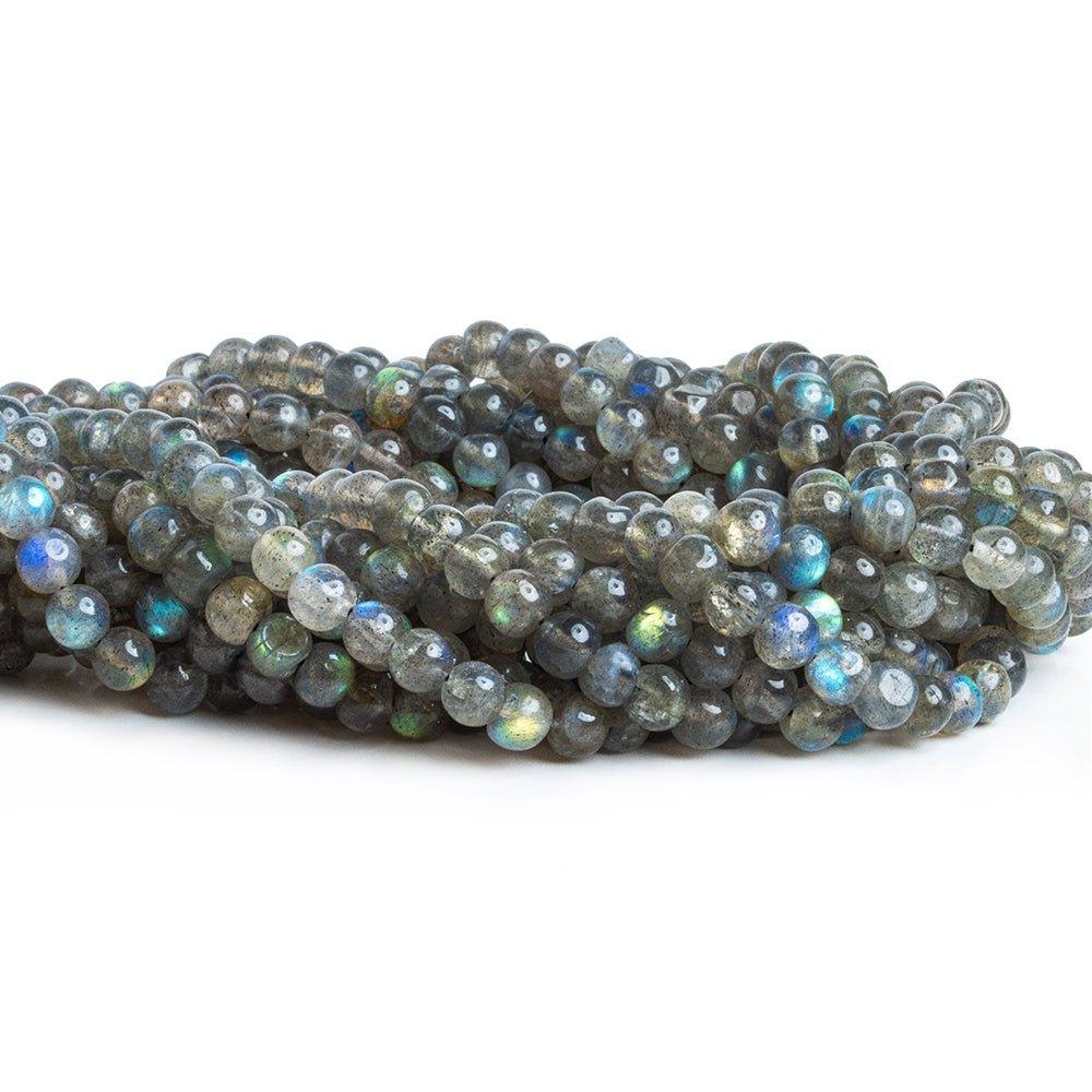 5.5mm Labradorite Plain Round Beads 14 inch 70 pieces - The Bead Traders