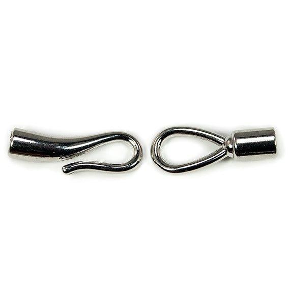 55mm Silver-tone Hook & Eye Clasp 1 piece - The Bead Traders