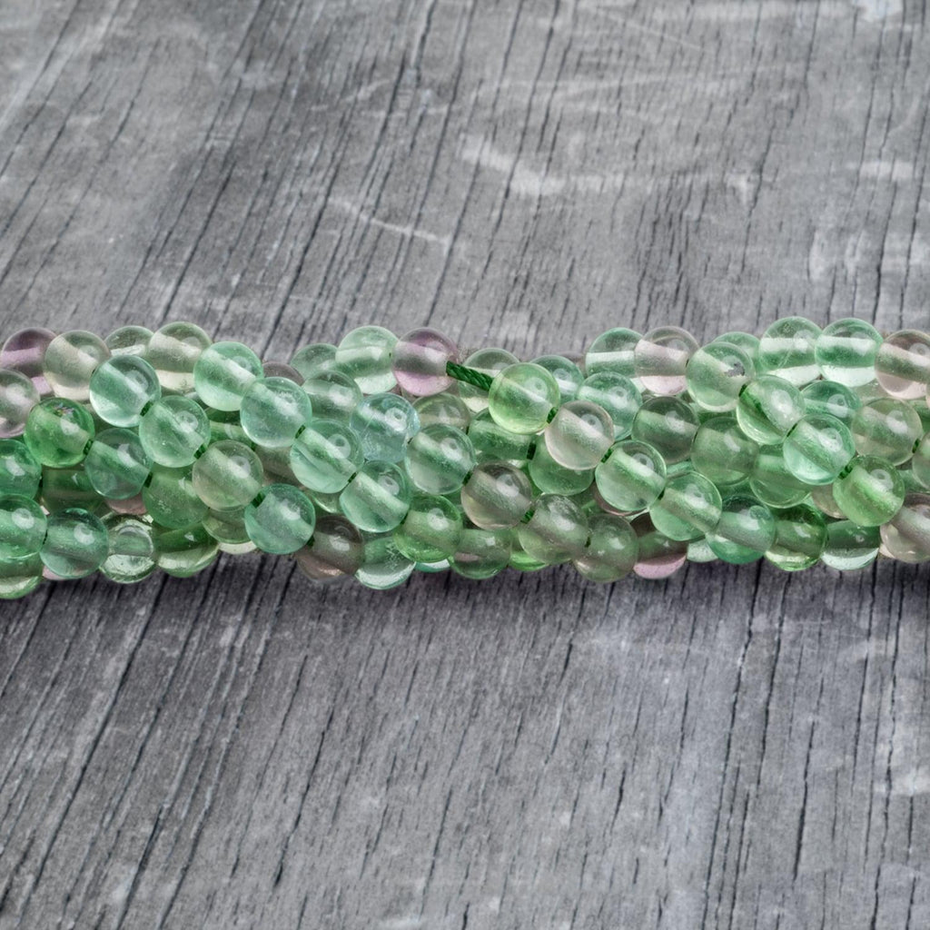 5mm Fluorite Plain Rounds 15 inch 80 beads - The Bead Traders