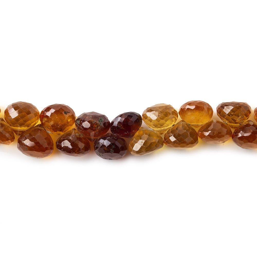 5mm Hessonite Garnet Faceted Candy Kiss Beads 8 inch 59 pieces - The Bead Traders