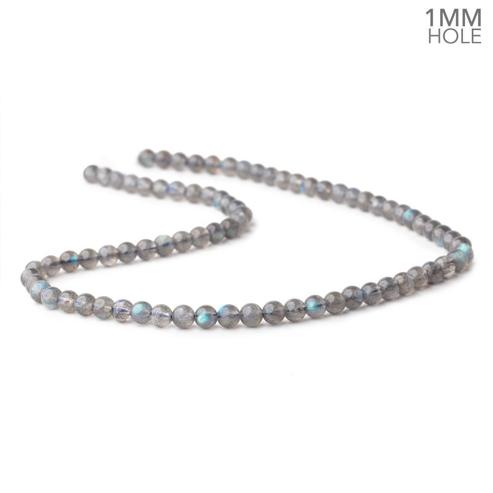 5mm Labradorite Plain Round Beads 16 inch 75 pieces - The Bead Traders