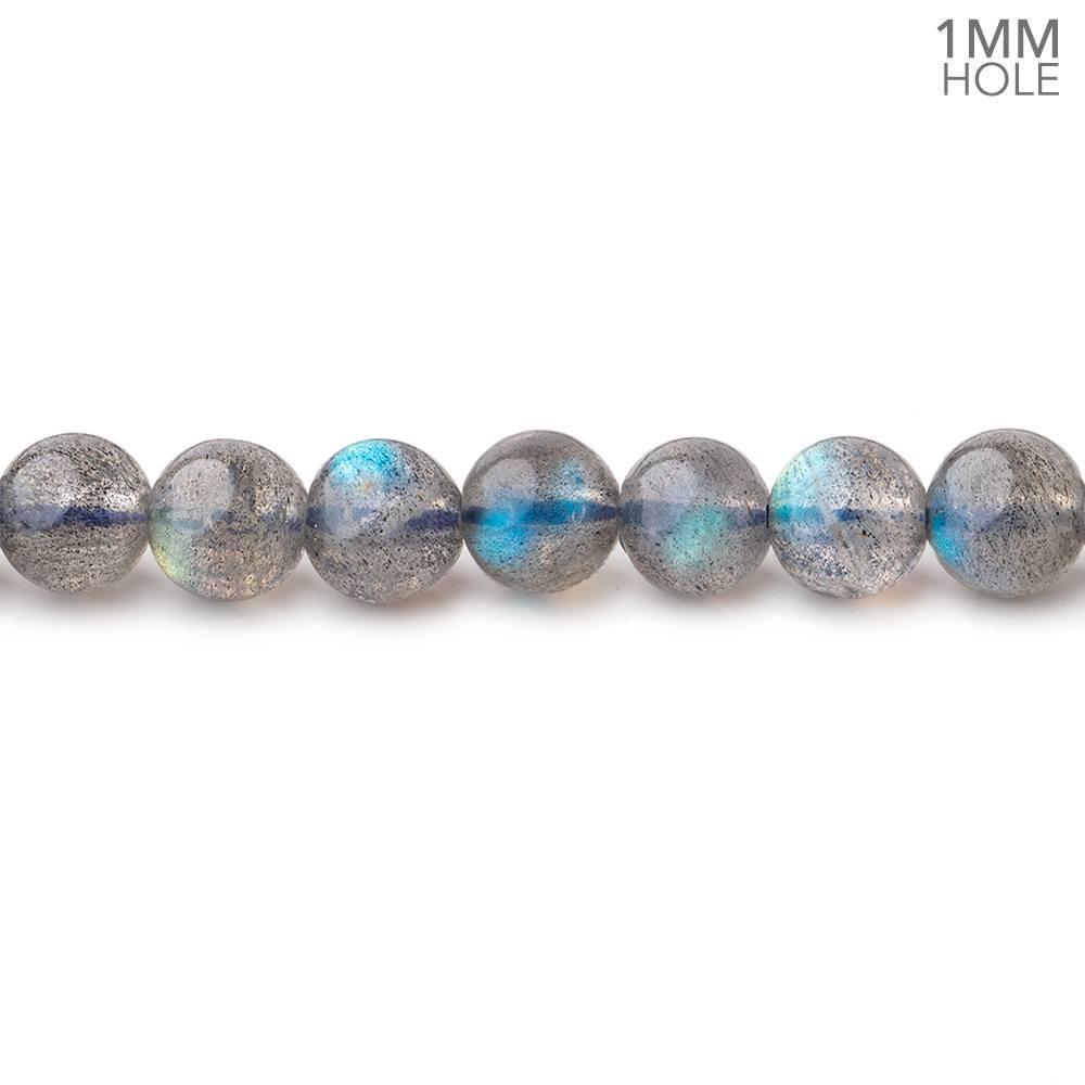 5mm Labradorite Plain Round Beads 16 inch 75 pieces - The Bead Traders