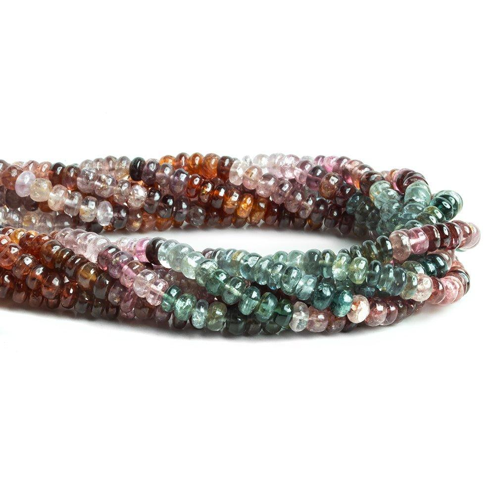5mm Multi Color Spinel Plain Rondelle Beads 15 inch 130 pieces - The Bead Traders
