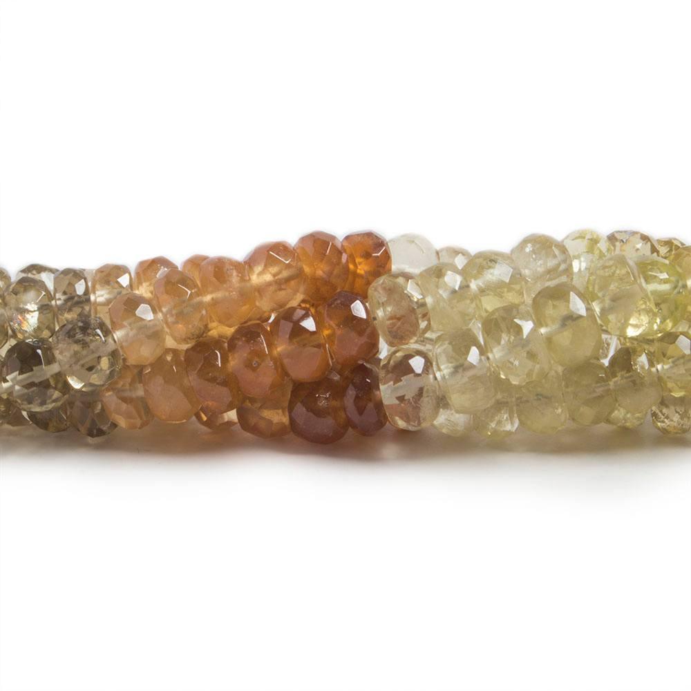 5mm Multi-Gemstone faceted rondelle beads 16 inch 105 pieces - The Bead Traders