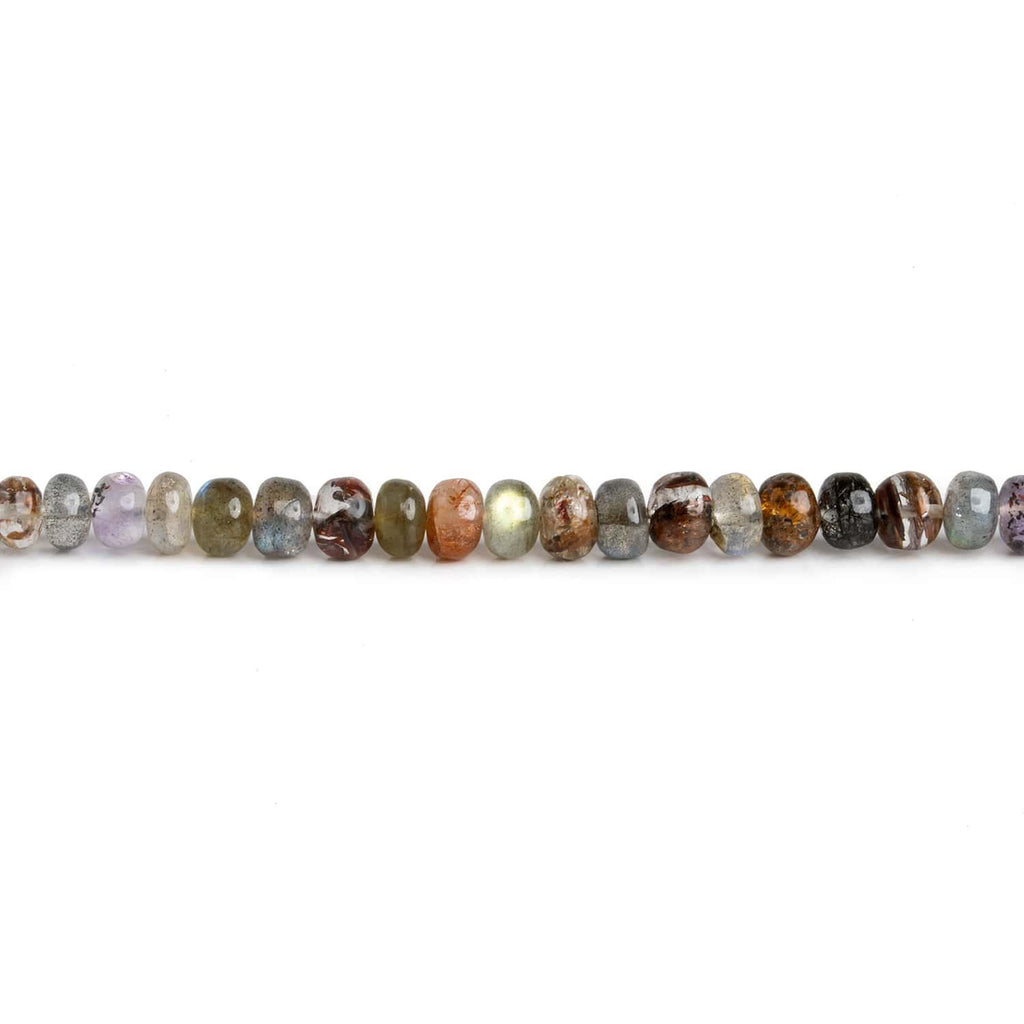 5mm Multi-Gemstone Plain Rondelles 16 inch 120 beads - The Bead Traders