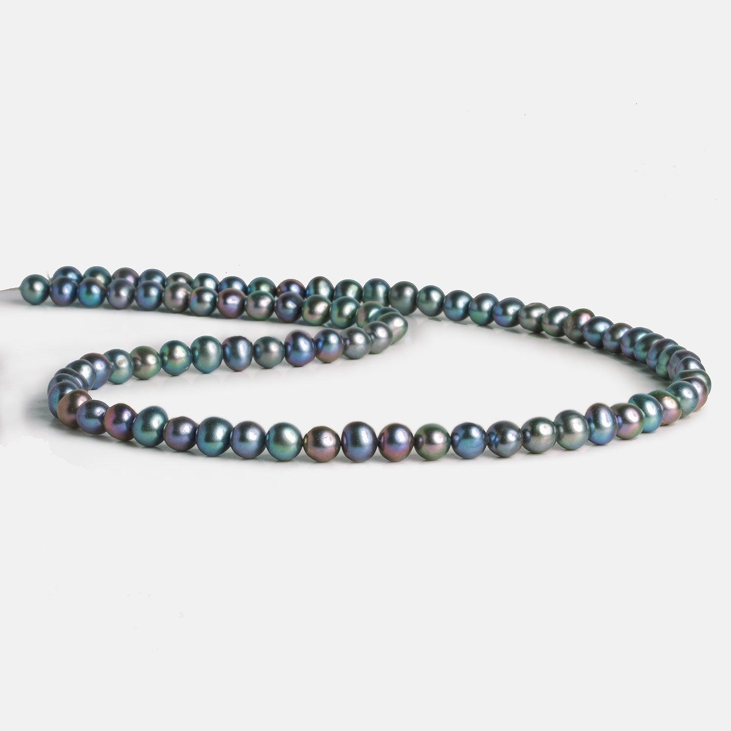 5mm Peacock Baroque Pearls 15 inch 75 pieces AA Grade - The Bead Traders