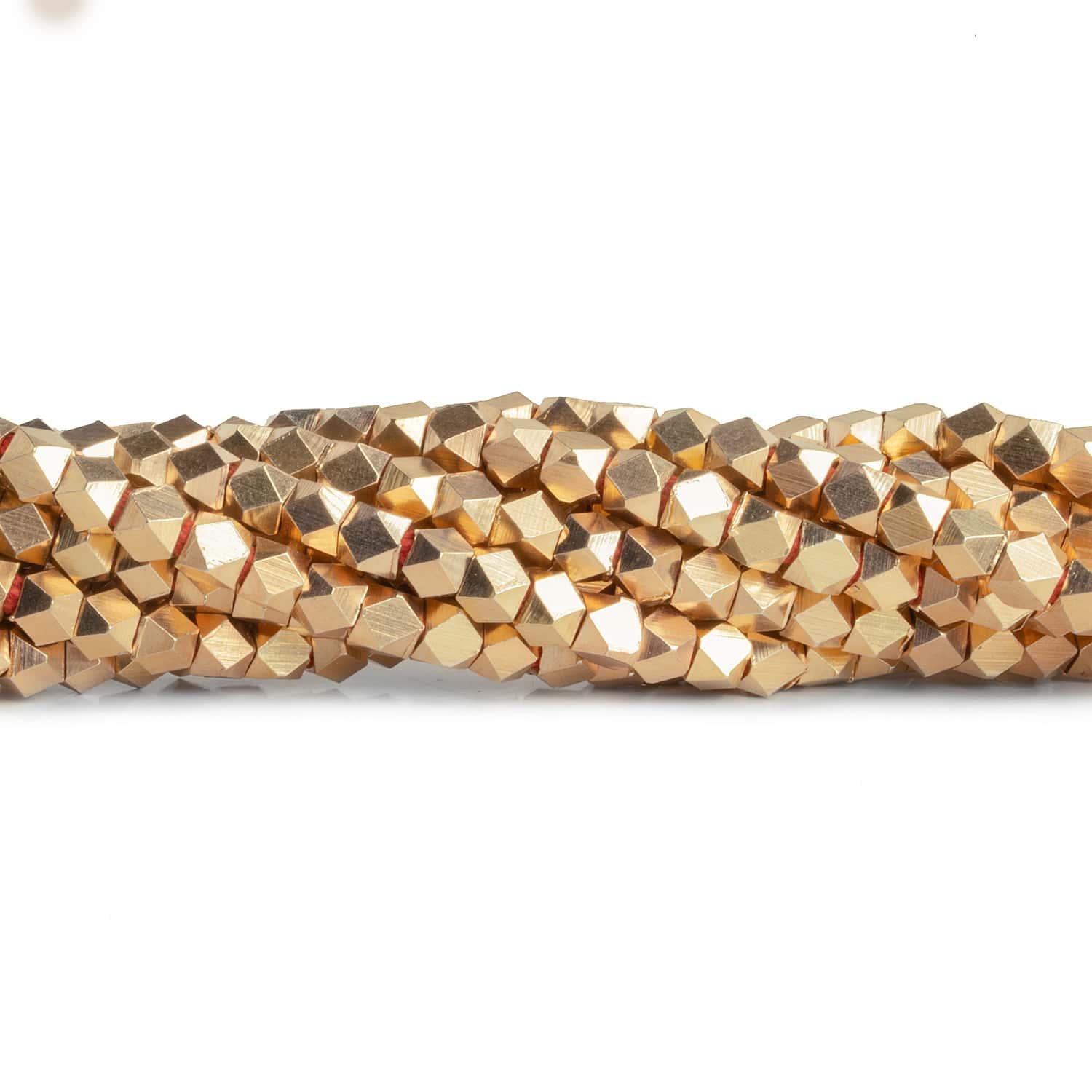 5mm Rose Gold Plated Copper Nuggets 8 inch 47 beads - The Bead Traders