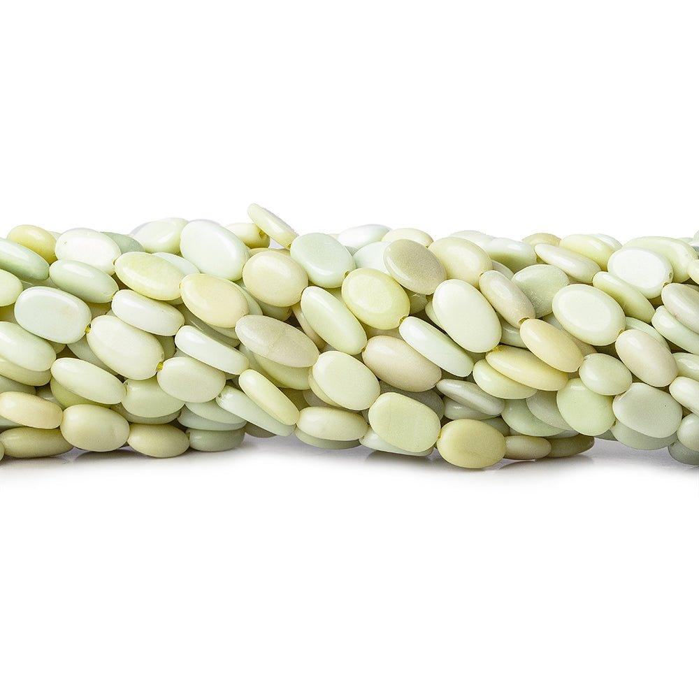 5x10-7x13mm Lemon Chrysoprase Plain Oval 14 inch Strand - The Bead Traders