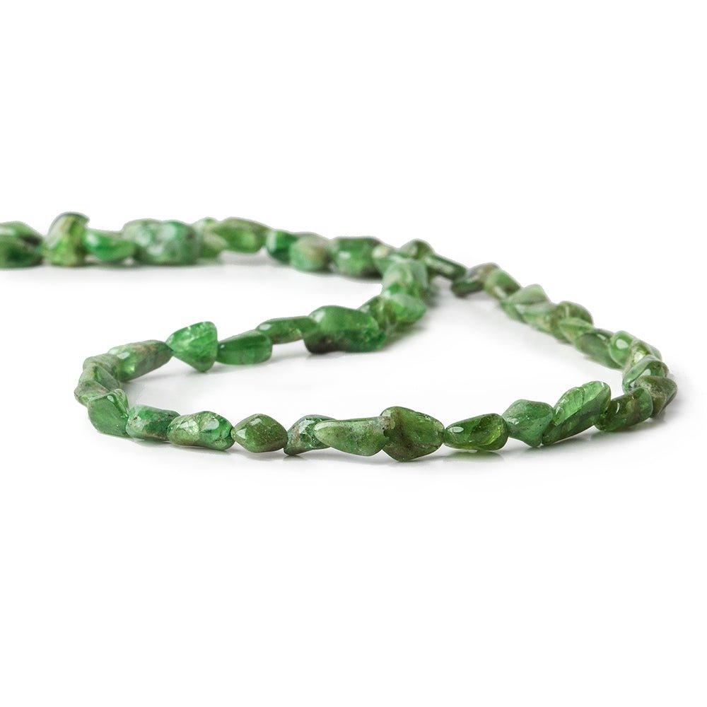 5x3-6x4mm Tsavorite Garnet plain nuggets 13.5 inch 59 pieces - The Bead Traders