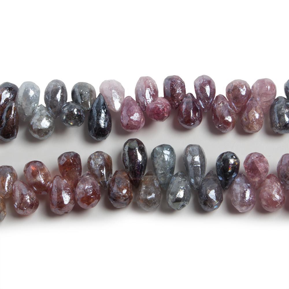 5x4-6x4mm Silver Mystic Multi Spinel plain tear drops 8 inch 83 beads - The Bead Traders