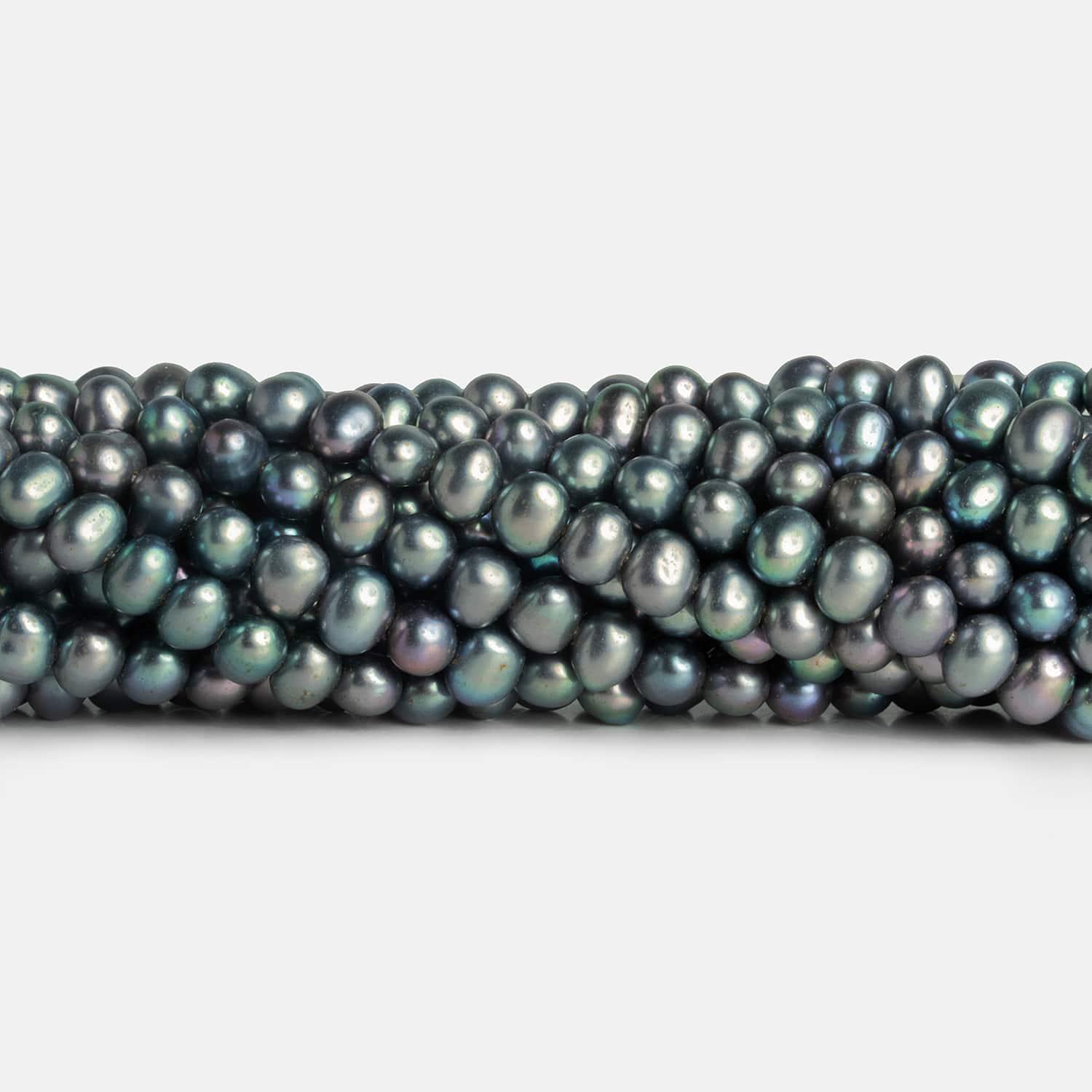5x4mm Peacock Baroque Pearls 15 inch 85 pieces AA Grade - The Bead Traders