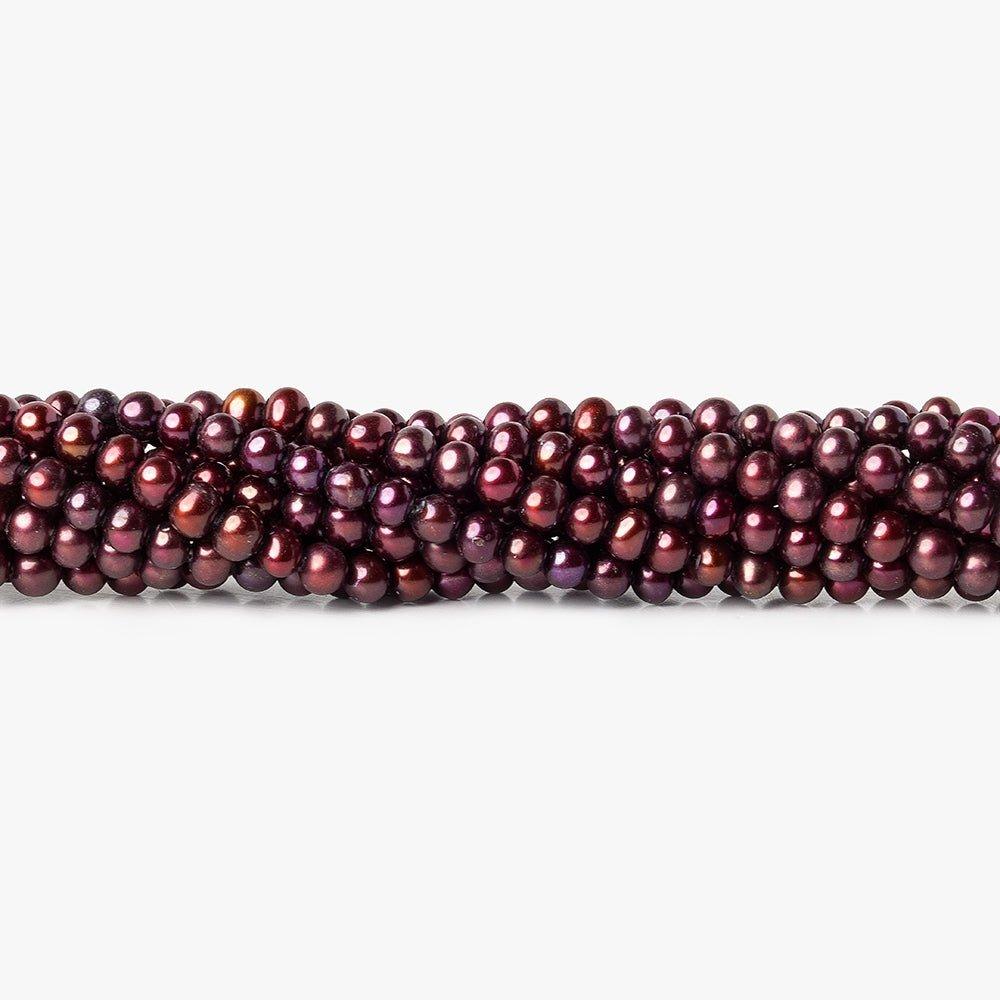 5x4mm Pomegranate Red side drilled Baroque Freshwater Pearl 96 pieces - The Bead Traders