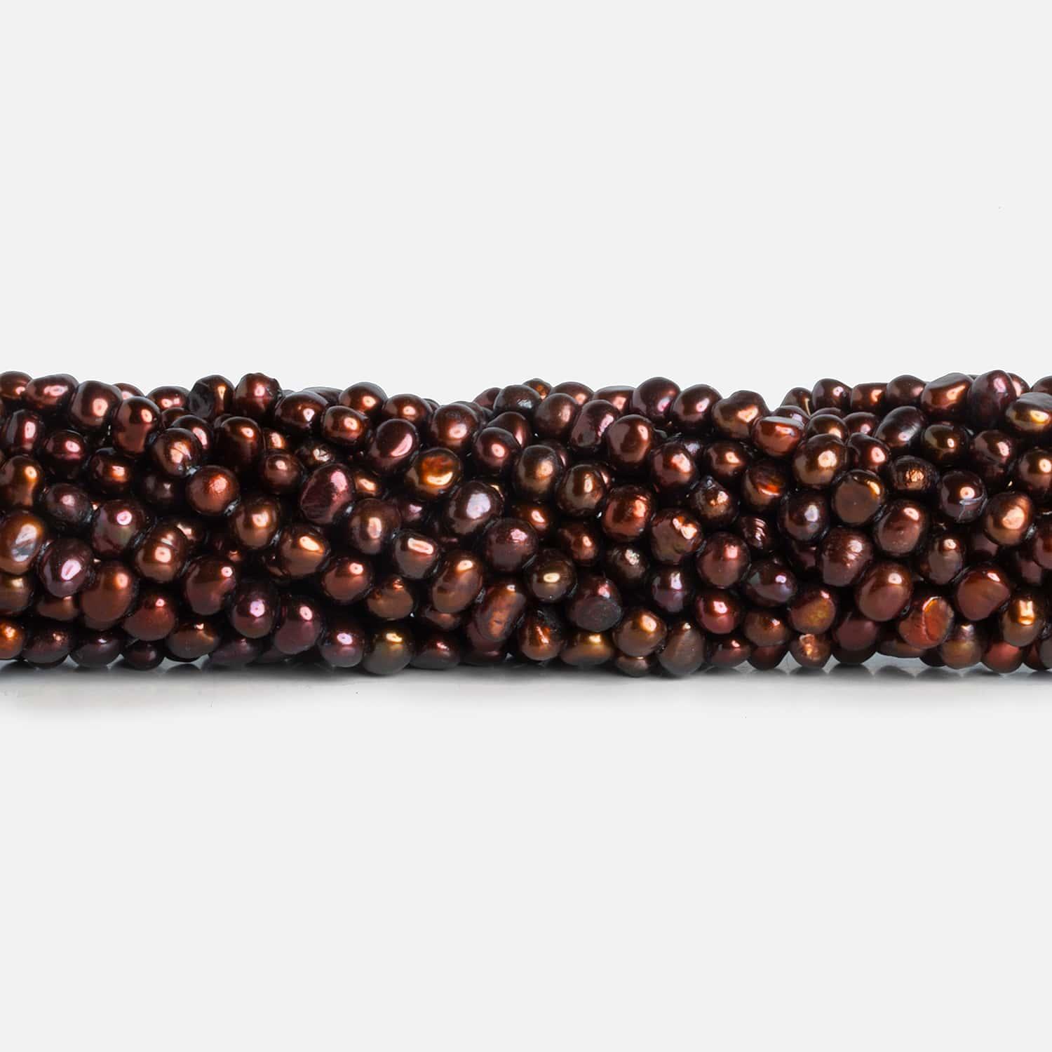 5x4mm Red Baroque Pearls 15 inch 85 pieces - The Bead Traders
