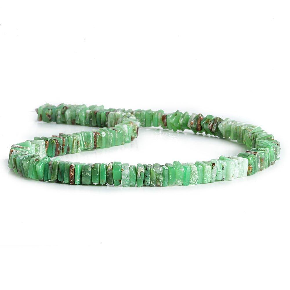 5x5mm-6x6mm Chrysoprase Plain Heishi Beads 14 inch 205 pieces - The Bead Traders
