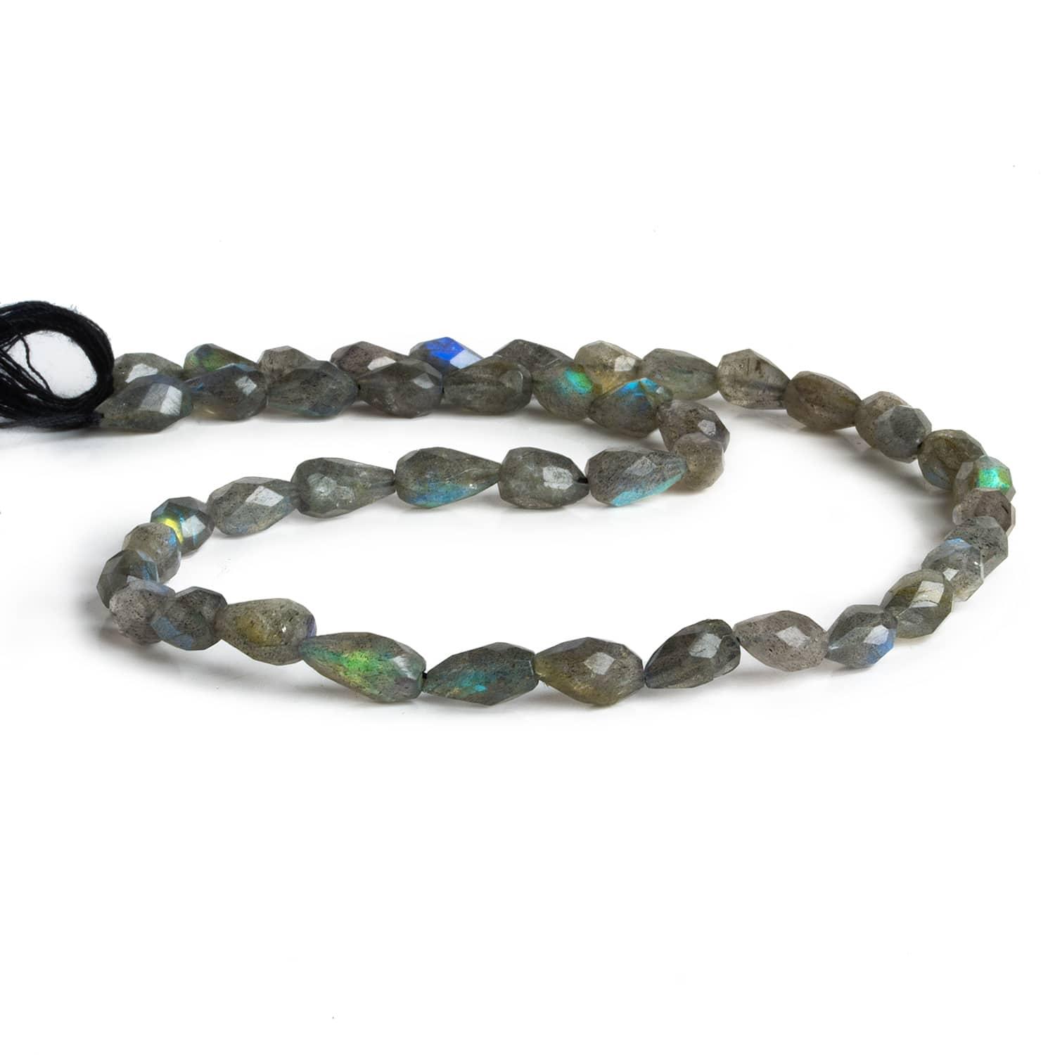 5x6.5-5x11.5mm Labradorite straight drilled teardrop beads 13.5 inch 35 pieces - The Bead Traders