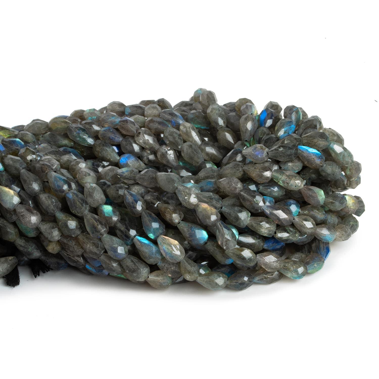 5x6.5-5x11.5mm Labradorite straight drilled teardrop beads 13.5 inch 35 pieces - The Bead Traders