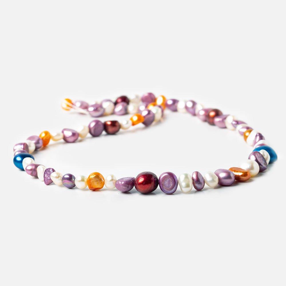 6-10mm Multi Color Baroque Freshwater Pearls 16 inch 69 pcs - The Bead Traders