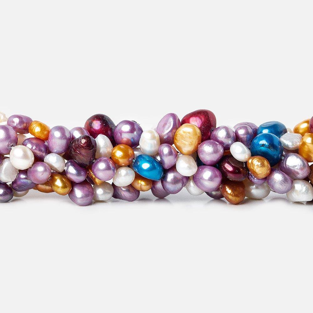 6-10mm Multi Color Baroque Freshwater Pearls 16 inch 69 pcs - The Bead Traders