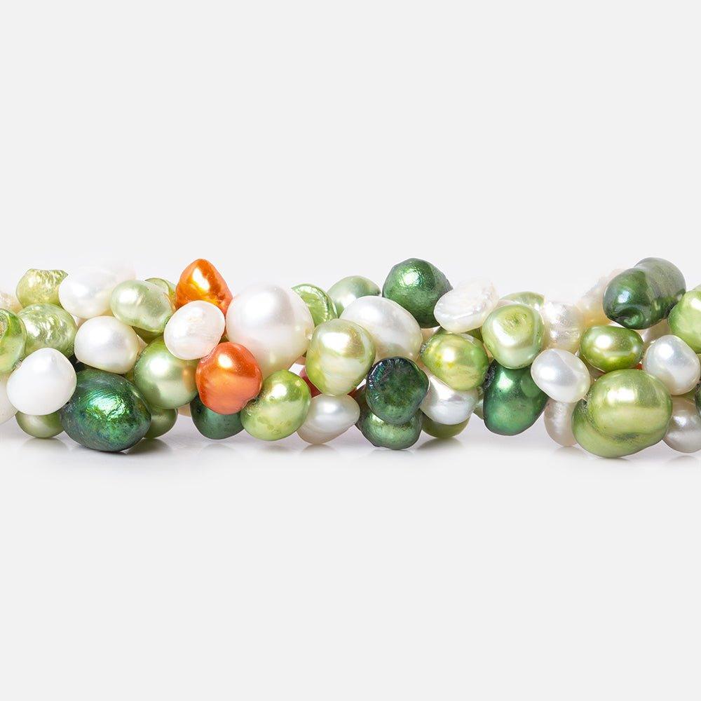 6-10mm Multi Color Baroque Pearl Beads 16 inch 74 pieces - The Bead Traders