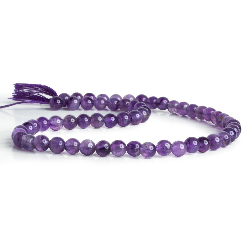6-7mm Amethyst Handcut Rounds 15 inch 58 beads - The Bead Traders