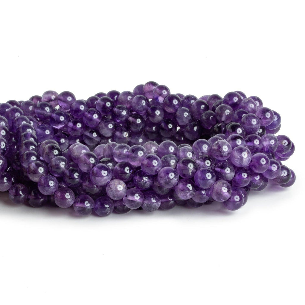 6-7mm Amethyst Handcut Rounds 15 inch 58 beads - The Bead Traders