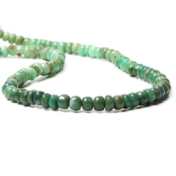 6-7mm Chrysoprase plain rondelle beads 16 inches 98 pieces - The Bead Traders
